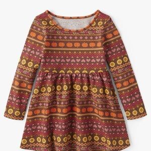 The Children Place Colorful Patterned Long Sleeve Dress 2T